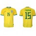 Brasil Fabinho #15 Hjemmedrakt VM 2022 Kortermet
